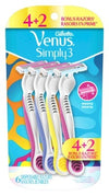 Gillette Venus Womens Simply3 Disposable Razors 4 Count