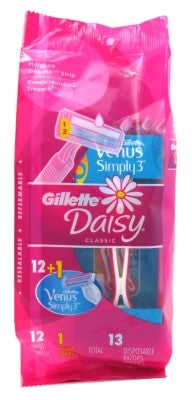 Gillette Womens Daisy Classic 12 Count Disposable